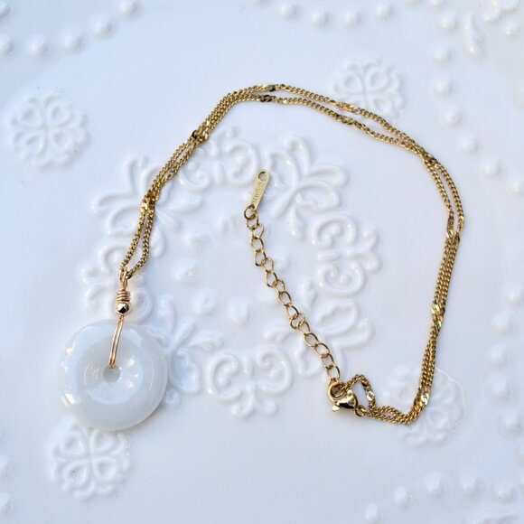 Jewelry - Jadeite Peace Buckle Necklace - Jade jewelry